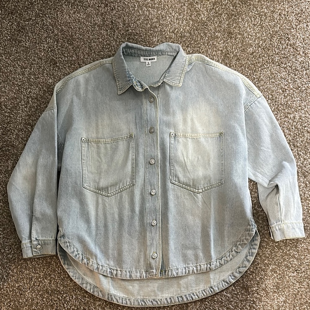 Steve Madden Women's Cassie Oversized Denim Top